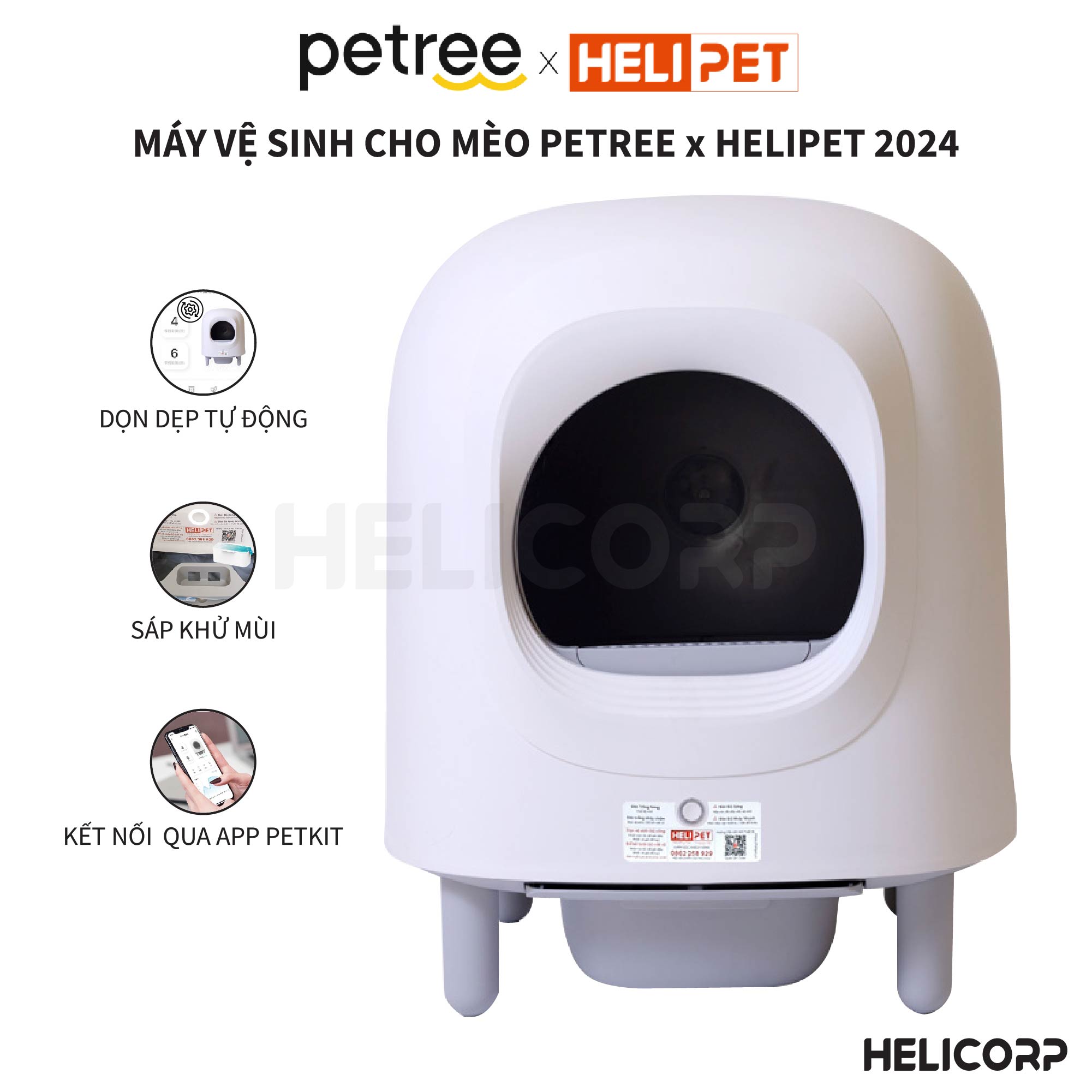 Máy Dọn Vệ Sinh Tự Động Cho Mèo Petree x HeLiPet 2024#2